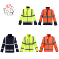 Venta caliente Hot Men Alta visibilidad reflectante Termal Parka Reflexión Reflexiva al aire libre HI VIS Jackets de invierno Reflexión de seguridad Reflexión de seguridad